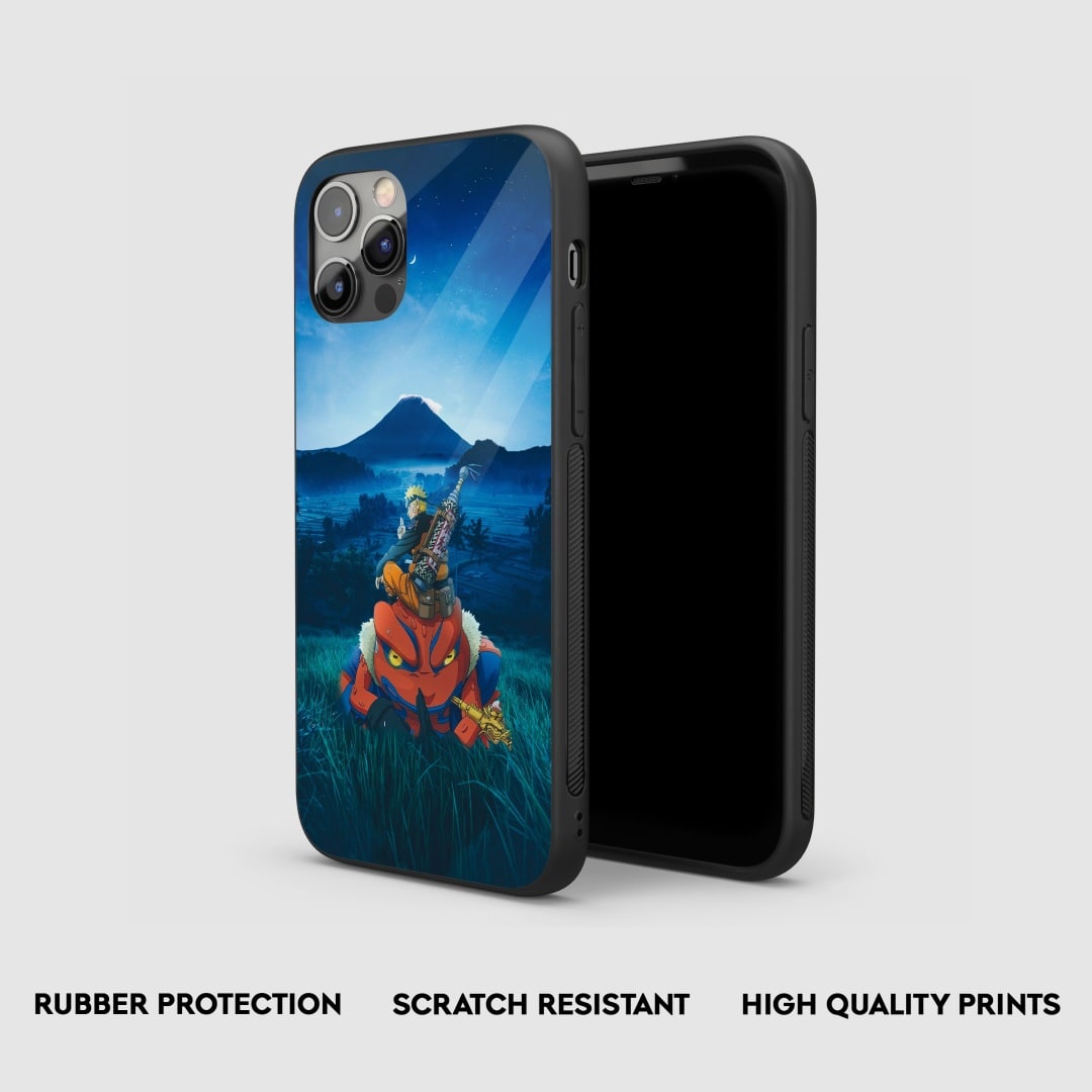 Edge view of Naruto Gamabunta Armored Phone Case, emphasizing its thick protective layer.