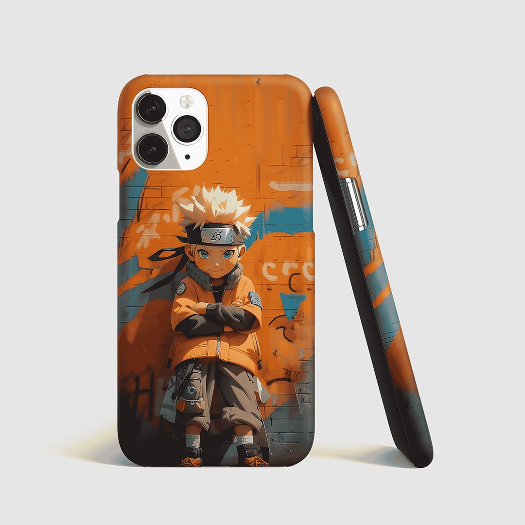 Naruto Graffiti Phone Cover front view with vibrant street-style design