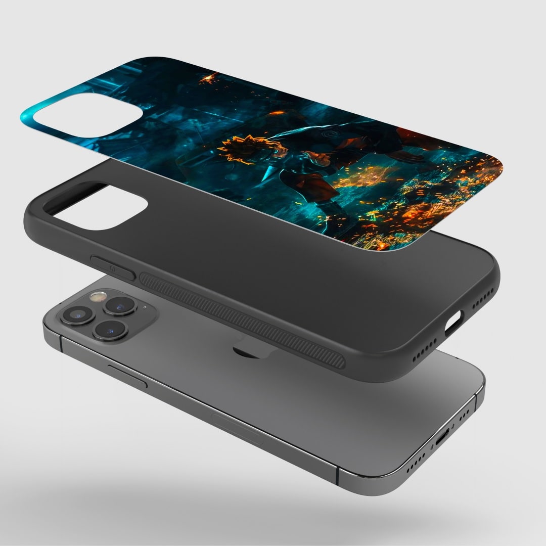 Naruto Jutsu Phone Case on a smartphone, illustrating clear access to all controls.