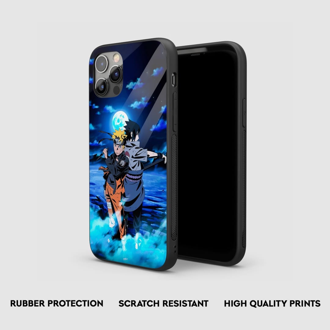 Side view of the Naruto Sasuke Armored Phone Case, emphasizing its protective features.