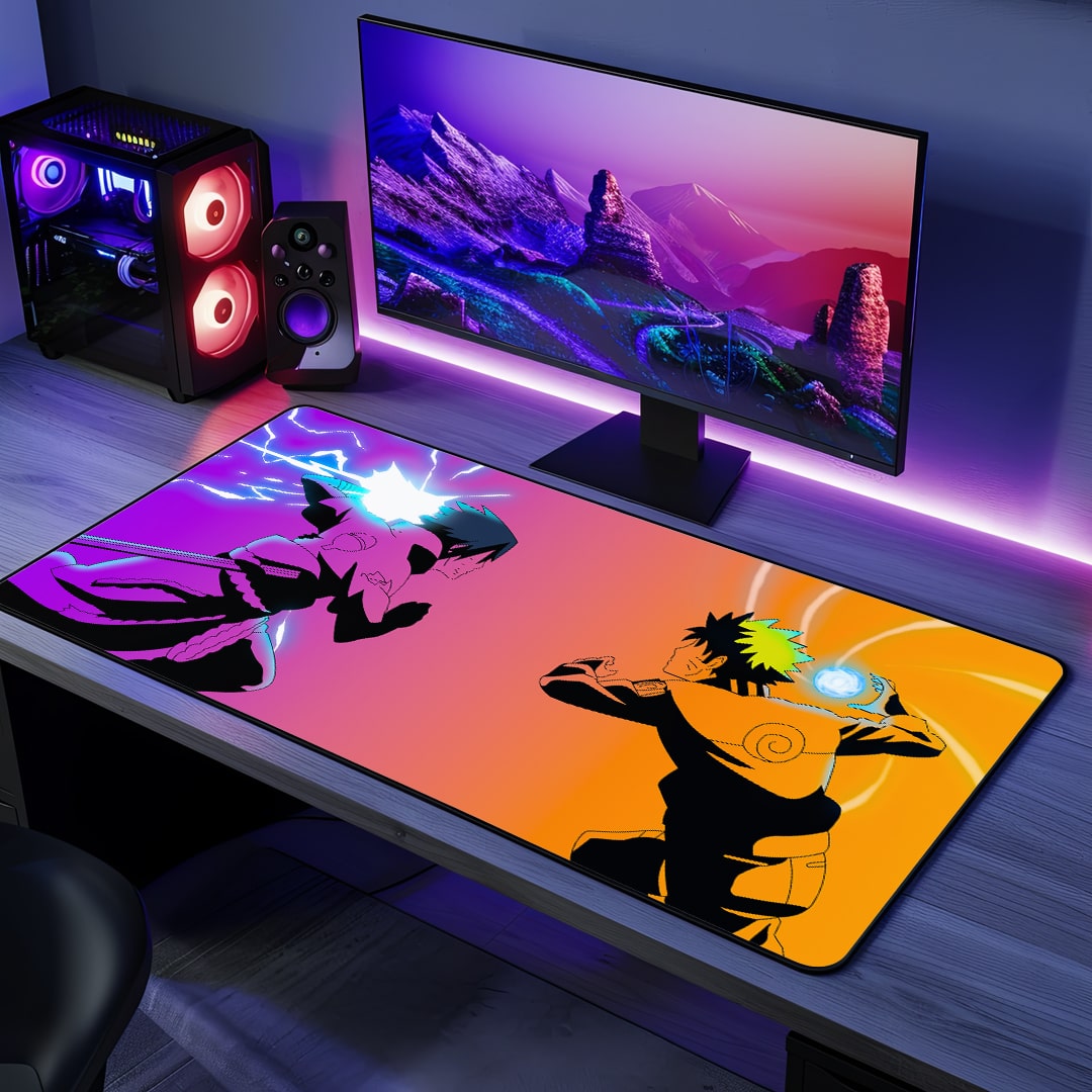 Naruto Sasuke Power Desk Mat with bold anime design