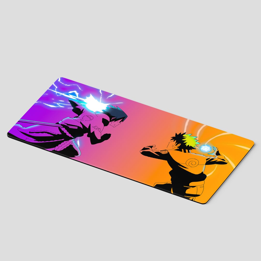 Naruto and Sasuke power mode desk mat for anime fans