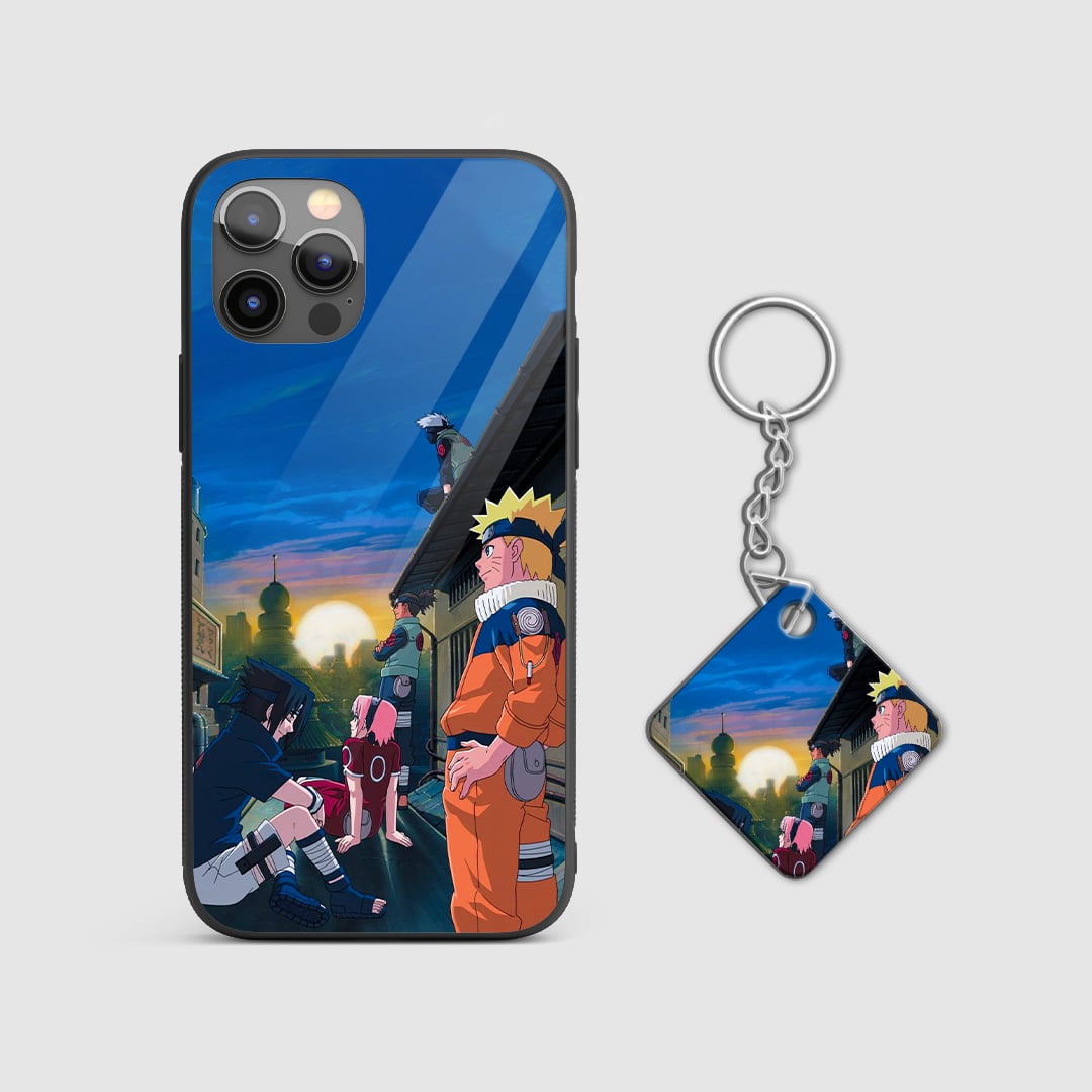 Detailed artwork of Team 7 on the silicone armored phone case with Keychain.