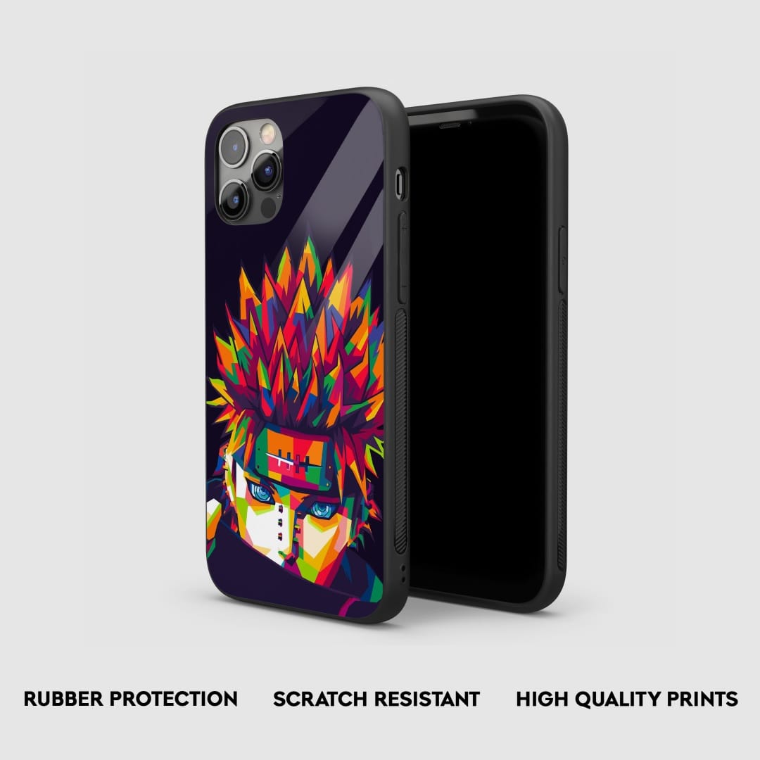 Side view of Naruto Colored Armored Phone Case highlighting its protective silicone layer.
