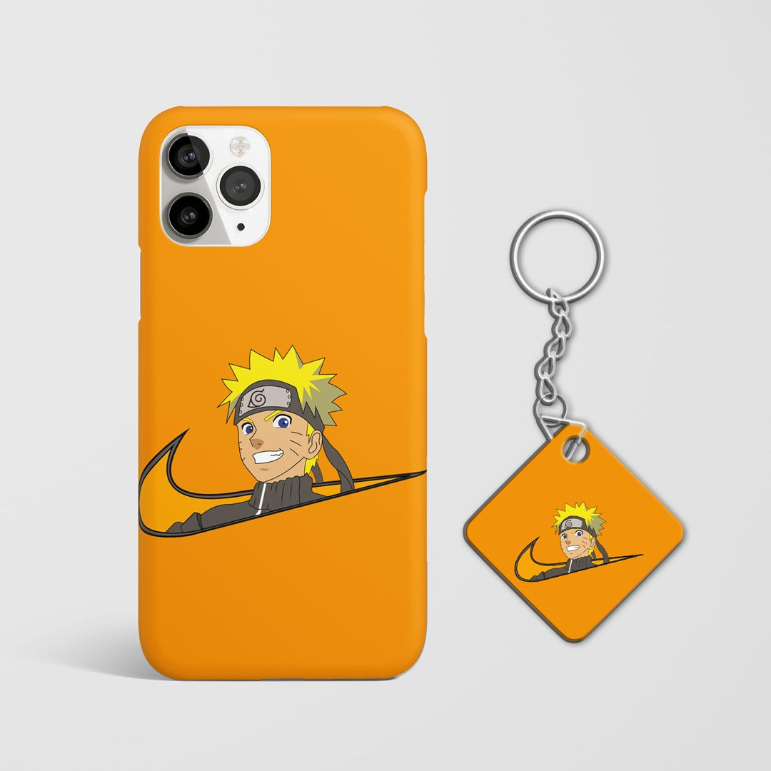 Naruto chakra energy anime phone case design With Keychain