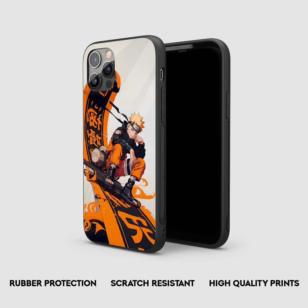 Side view of Naruto Cool Silicone Armored Phone Case with snug cutouts.