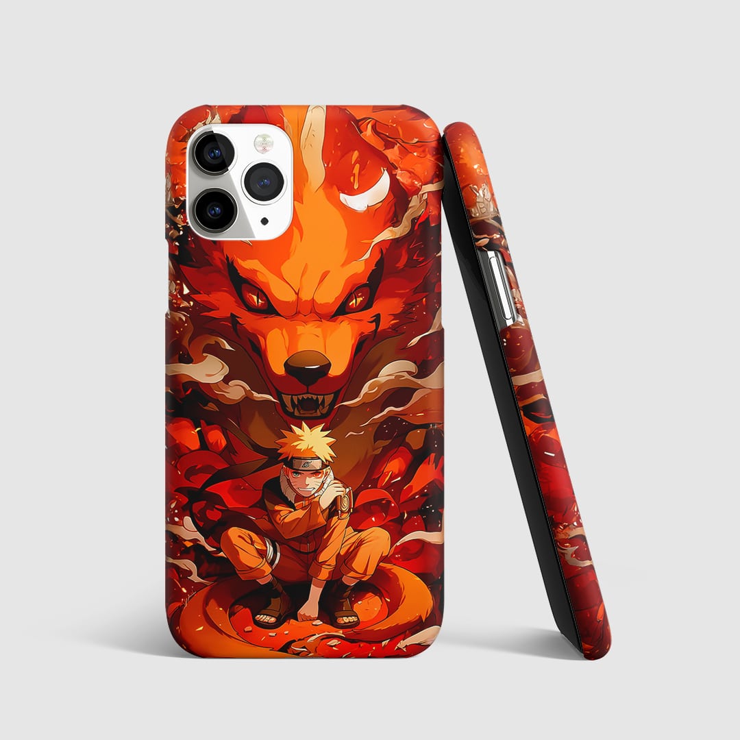 Naruto Kurama Phone Cover front view with Naruto and Kurama artwork.