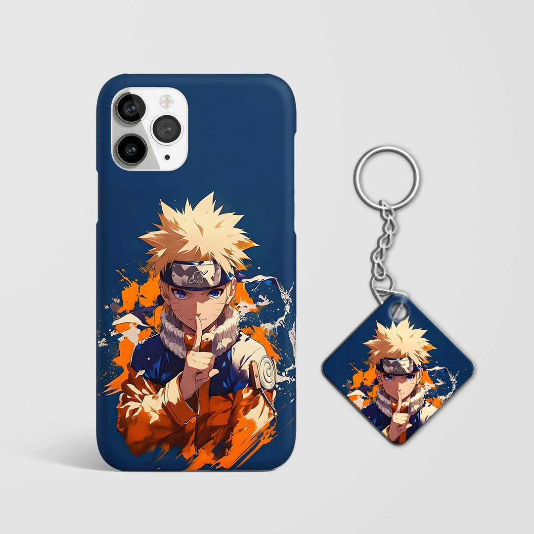 Back view of Naruto Ninja Warrior Cover featuring bold ninja artwork with Keychain.