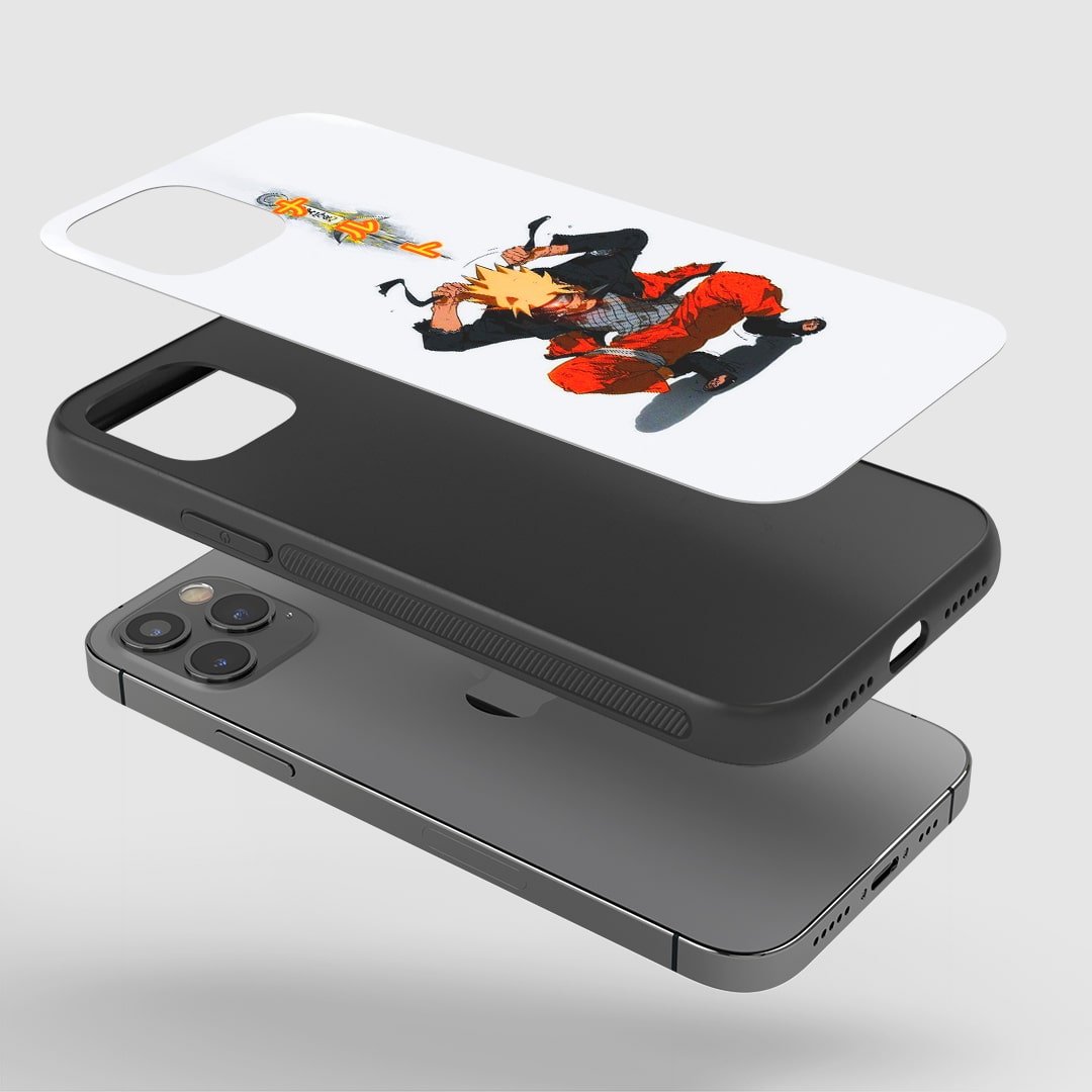 Close-up of durable Naruto Shippuden silicone cover