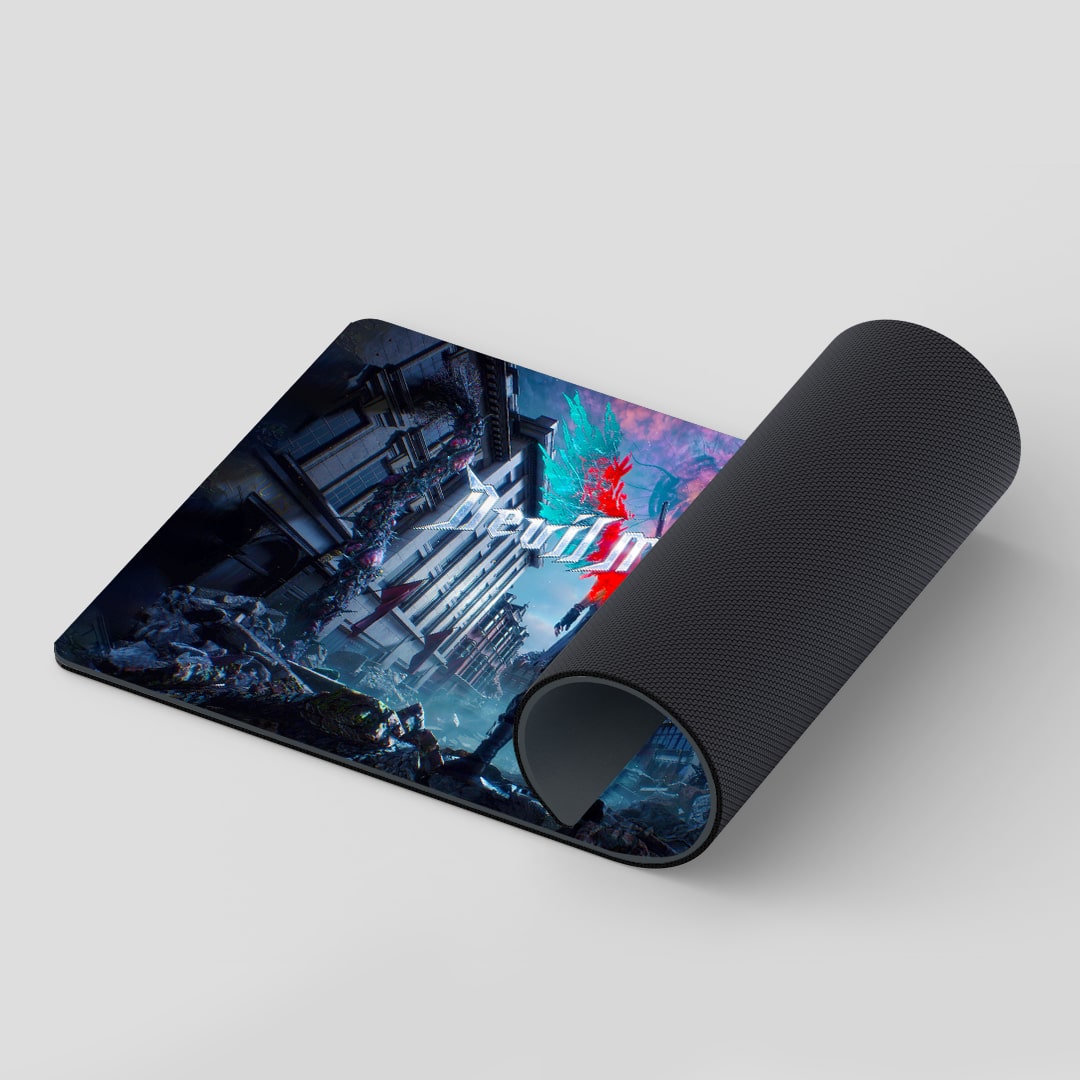 Smooth Nero Winged Power gaming desk mat design