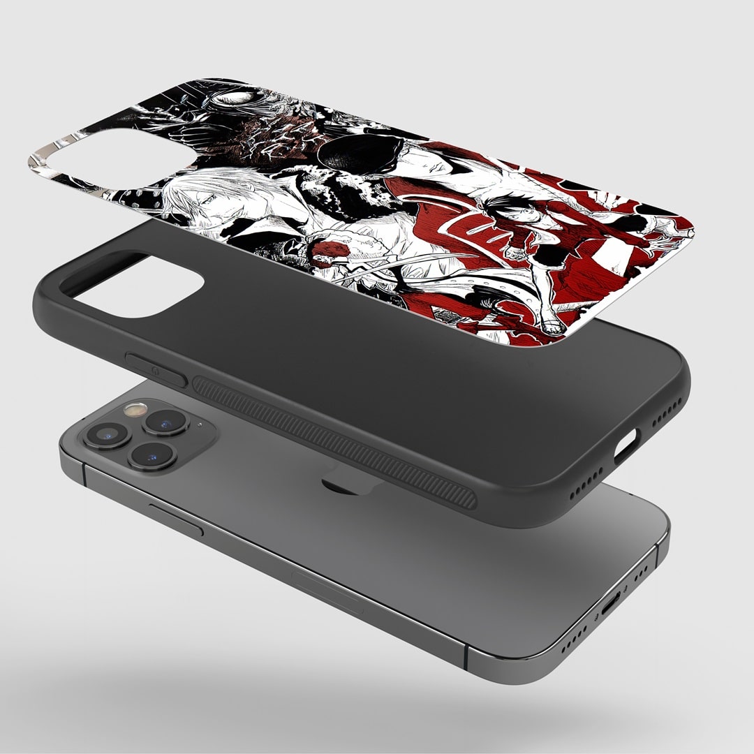 One Piece Art Phone Case fitted on a smartphone, displaying clear access to all buttons and ports.