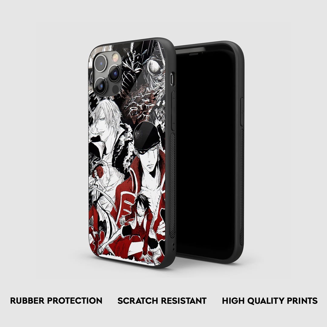 Side view of One Piece Art Armored Phone Case, showcasing its durable protective silicone.