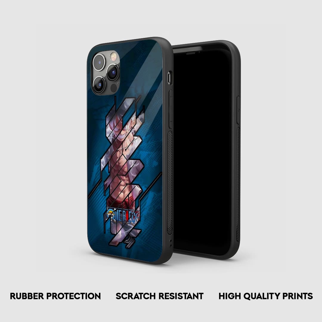 Side view of Luffy Textured Silicone Armored Phone Cover with snug button cutouts.