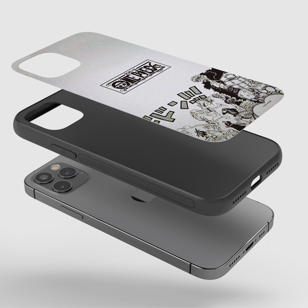 One Piece Manga Phone Case fitted on a smartphone, highlighting full access to buttons and ports.