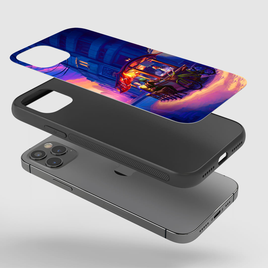 One Punch Man Street Phone Case installed on a smartphone, offering robust protection and a dynamic design.