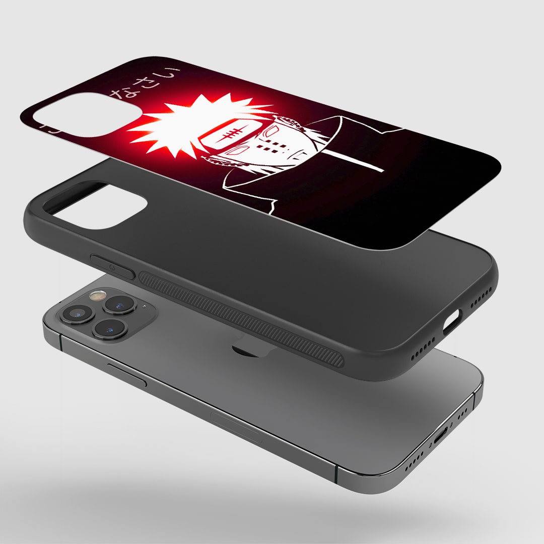 Close-up of durable Pain Neon silicone phone cover