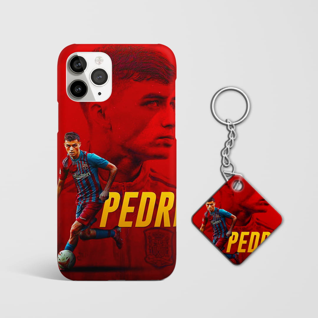 Pedri football phone case with Keychain