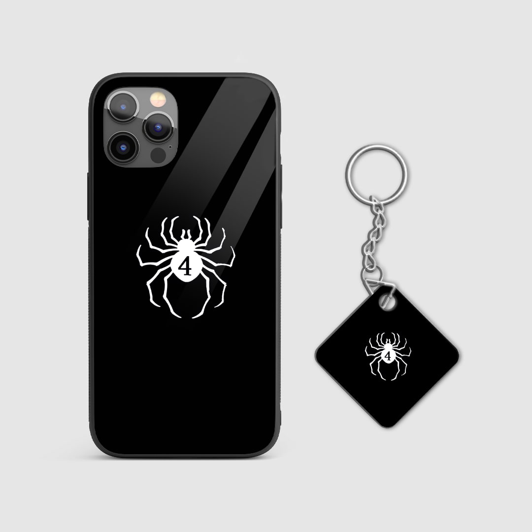 Hunter x Hunter Phantom Troupe spider emblem phone cover with Keychain.