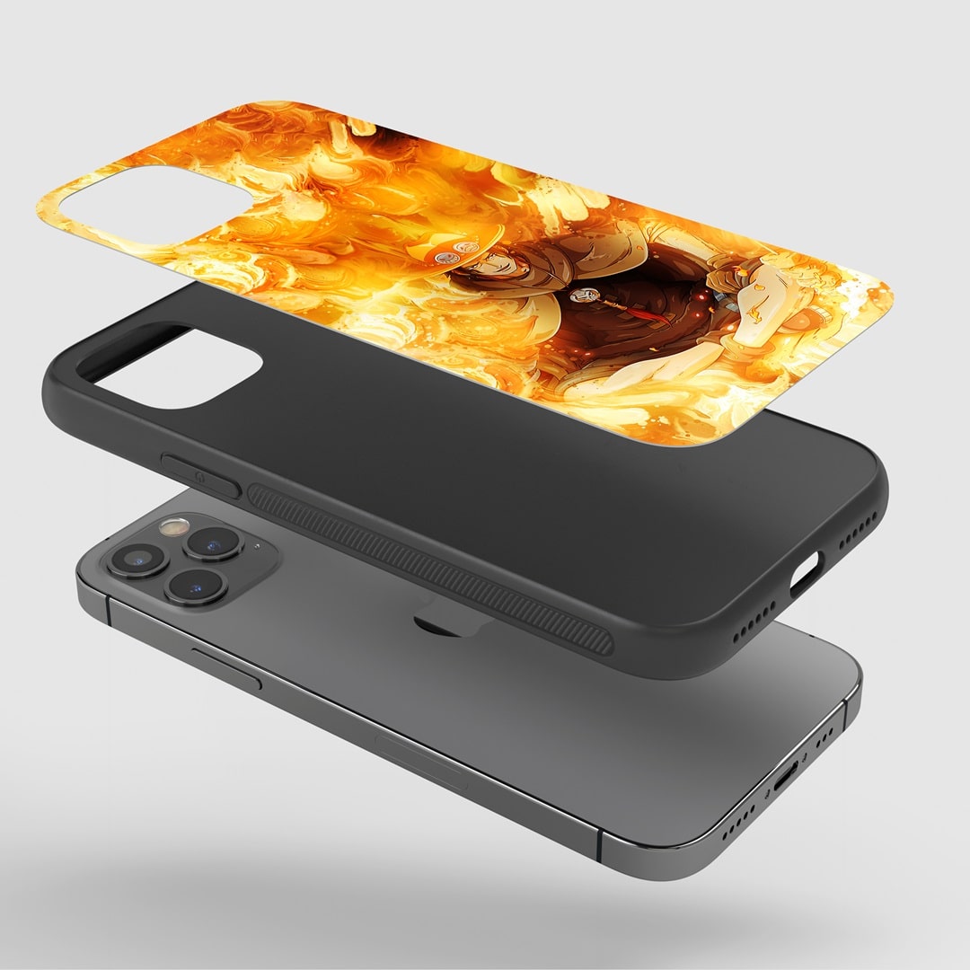 Portgas D Phone Case fitted on a smartphone, showing easy access to buttons and ports.