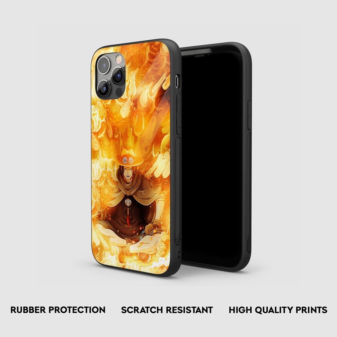 Side view of the Portgas D Armored Phone Case, highlighting its durable, protective silicone.