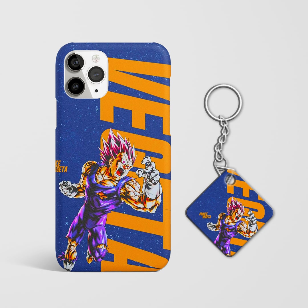 Dragon Ball Vegeta phone cover with Keychain