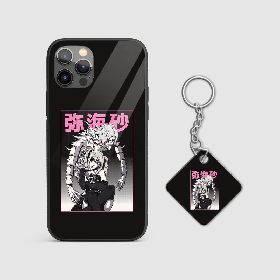 Unique design of Rem from Death Note on a durable silicone phone case with Keychain.