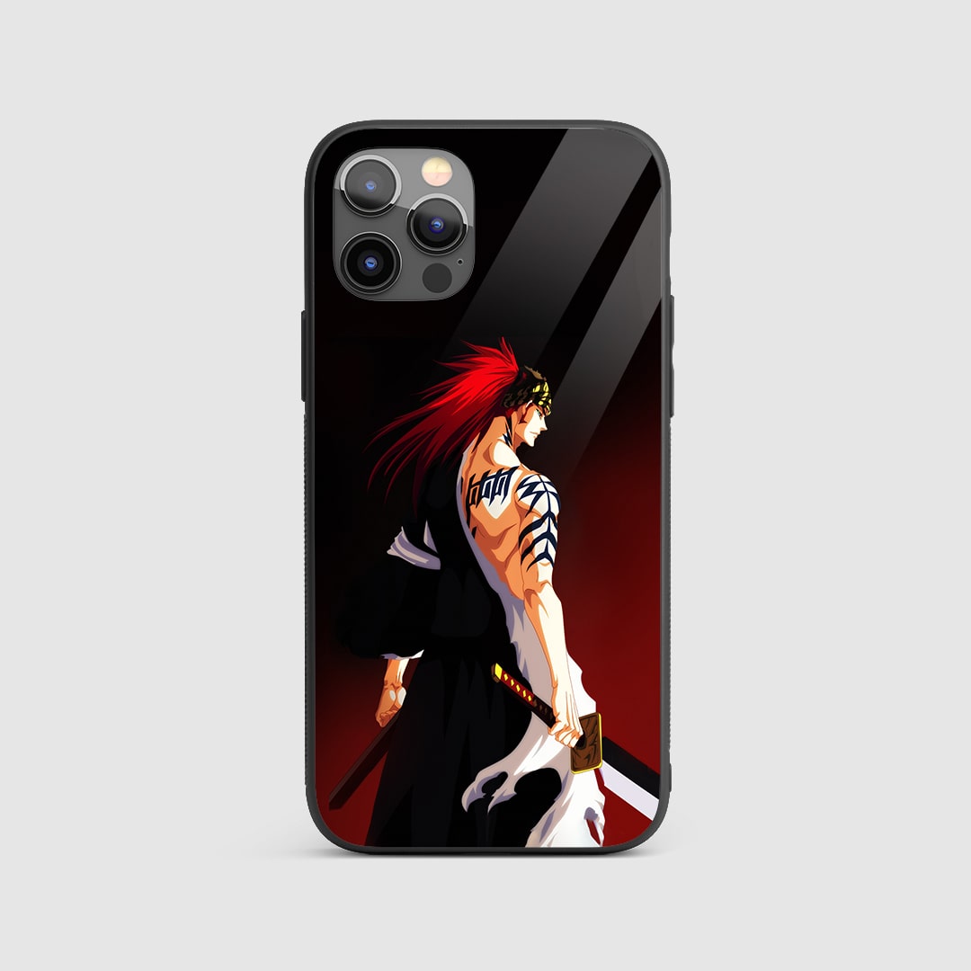 Renji Minimal Silicone Armored Phone Case featuring sleek artwork of Renji Abarai.