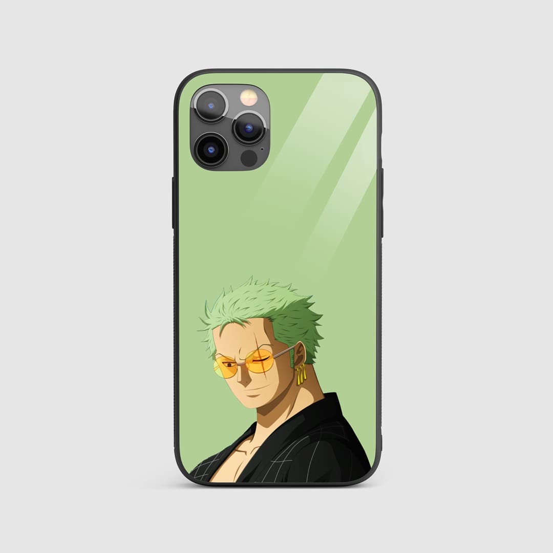 Roronoa Green Silicone Armored Phone Case in Zoro's signature green with subtle samurai accents.