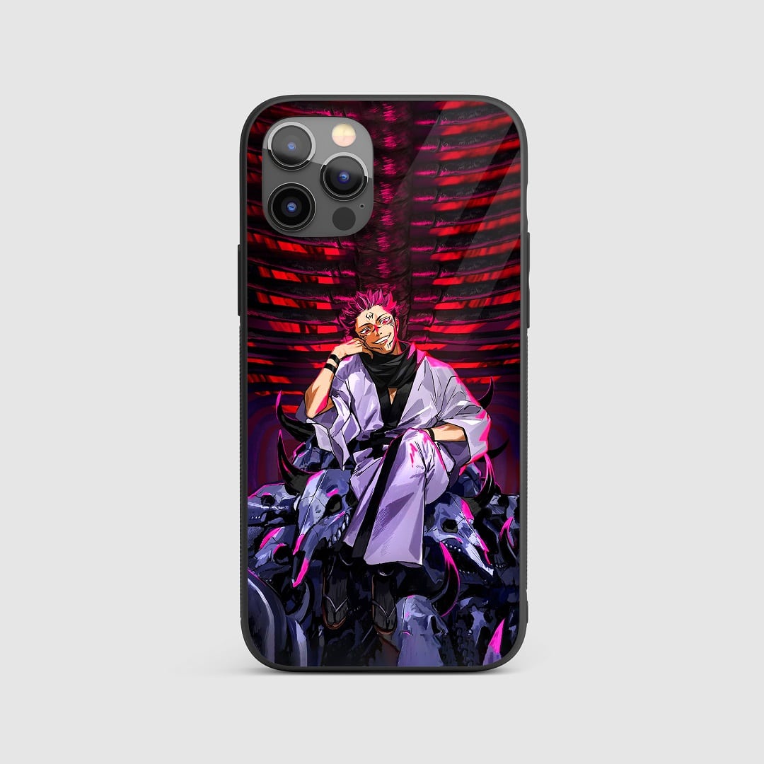 Ryomen Laugh Silicone Armored Phone Case depicting Sukuna's menacing laugh.