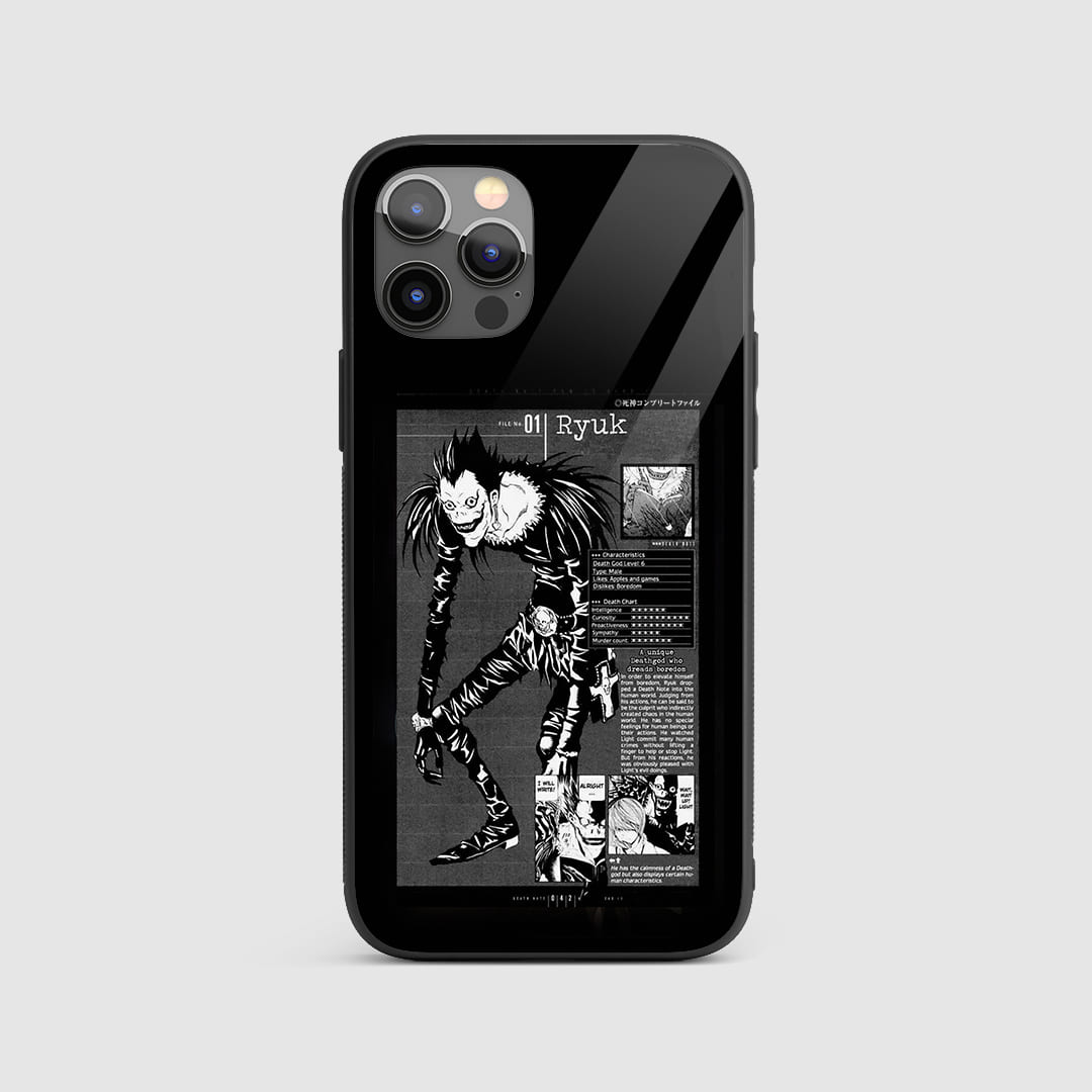 Ryuk Retro Silicone Armored Phone Case featuring vintage-style artwork of Ryuk.