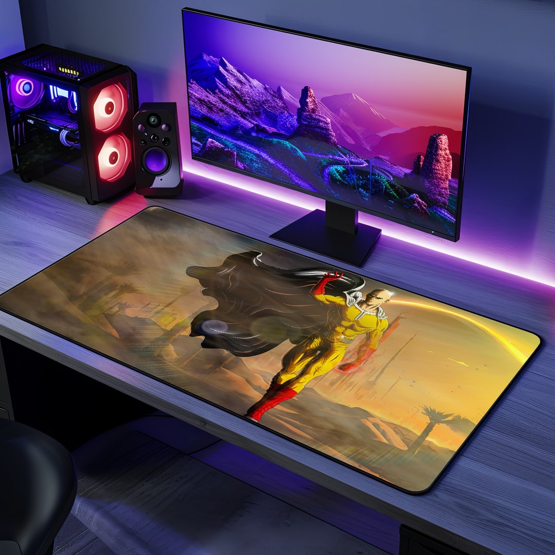 One Punch Man Saitama anime desk mat