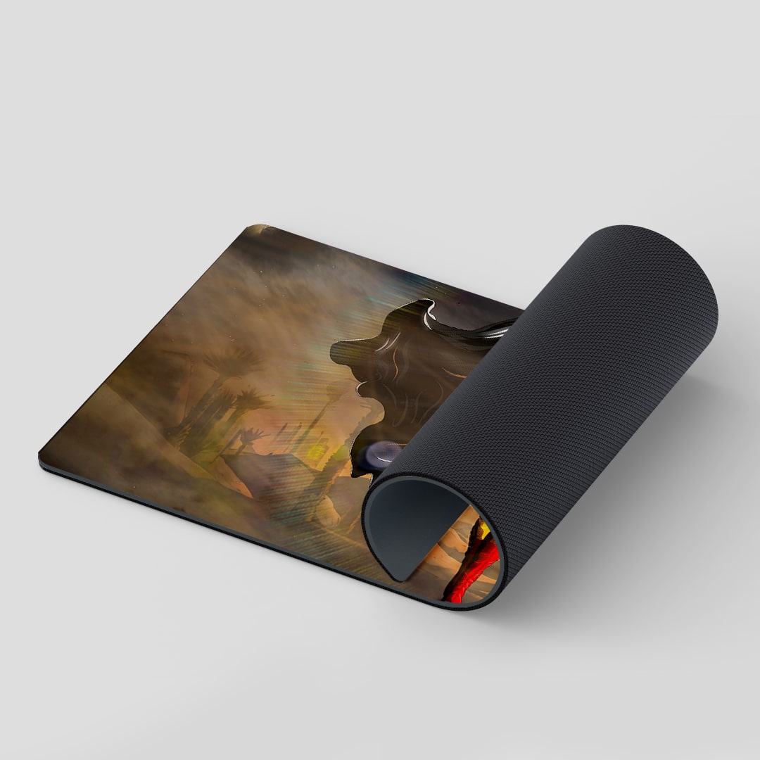 Smooth Saitama themed desk mat for fans