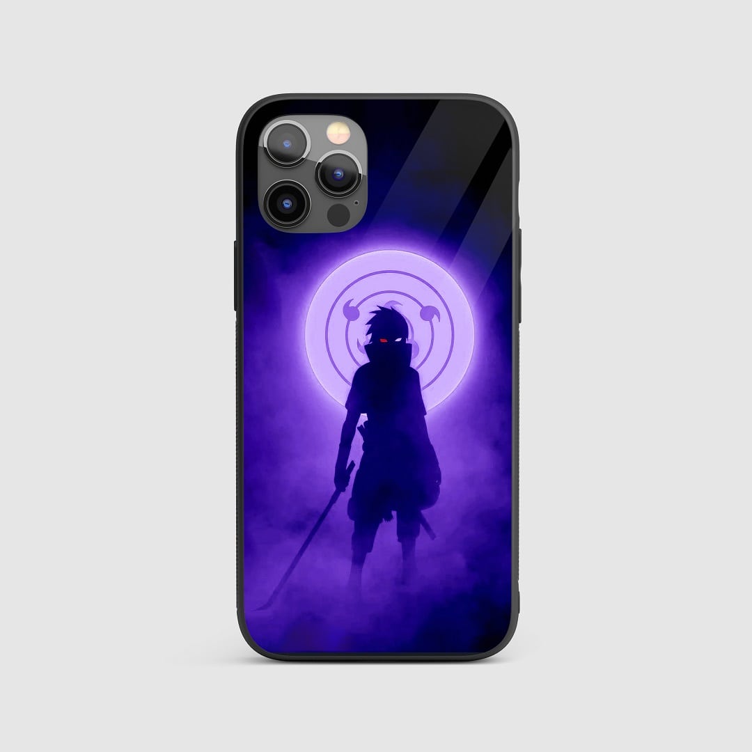 Sasuke Smoke Silicone Armored Phone Case featuring a smoky, abstract design inspired by Sasuke Uchiha.