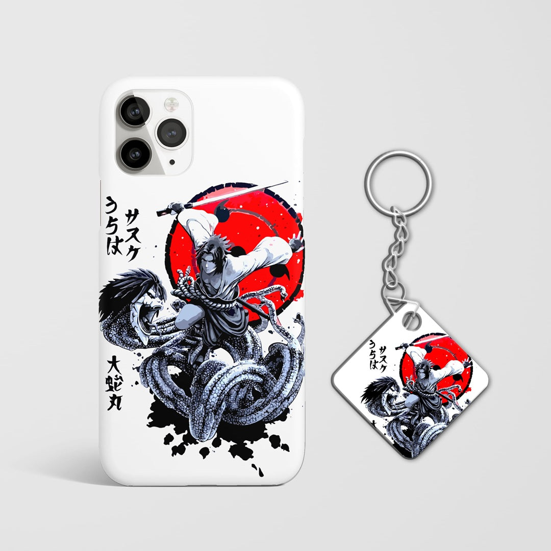Naruto ink artwork mobile cover print with Keychain