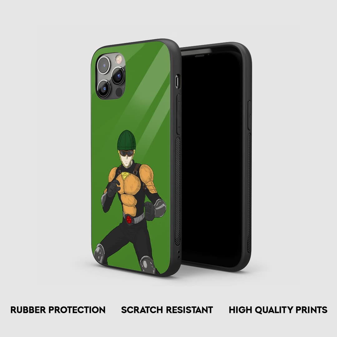 Side view of the Satoru Armored Phone Case, highlighting its thick, protective silicone material.