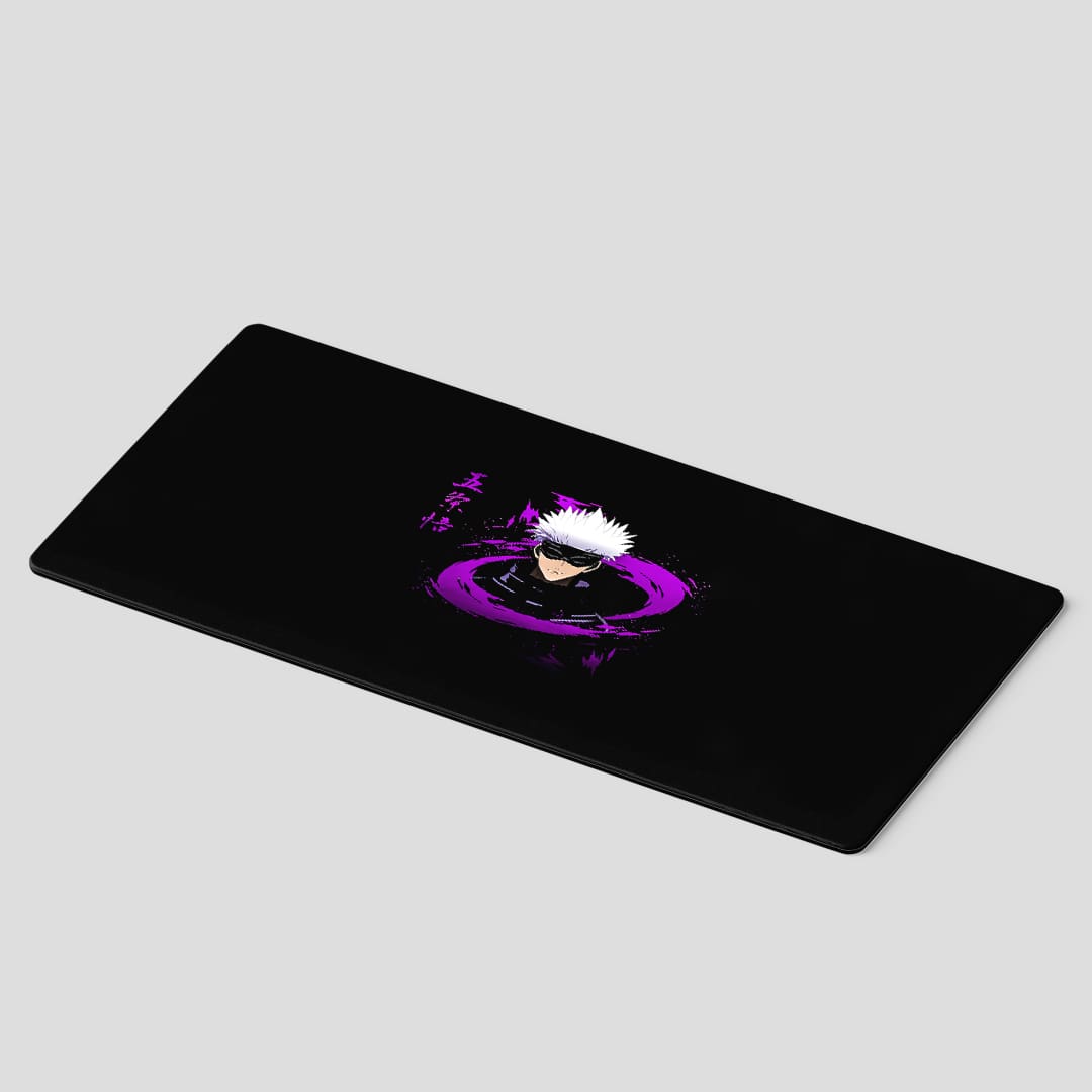 Satoru Gojo Minimal Desk Mat with clean anime design