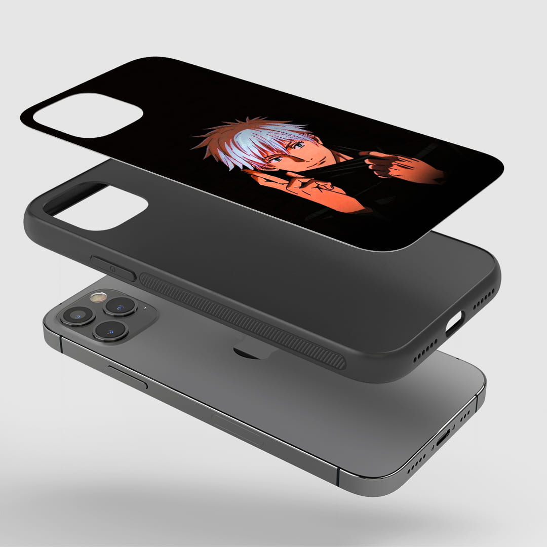 Satoru Minimalist Phone Case installed on a smartphone, ensuring full access to all ports and controls