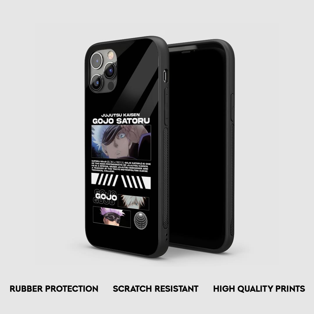 Side view of the Satoru Synopsis Armored Phone Case, highlighting its robust, protective silicone.