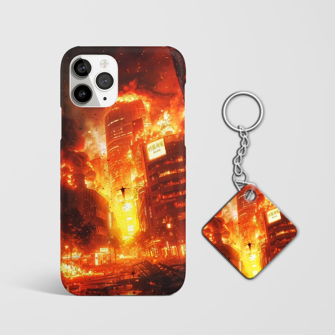 Anime Shibuya Incident artwork phone cover with Keychain