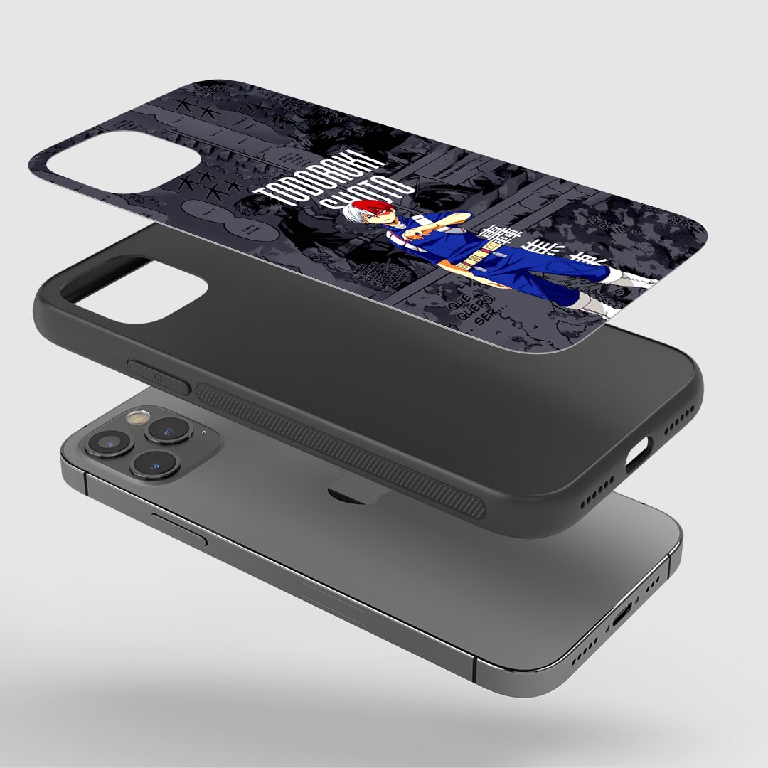 Shockproof silicone armored phone cover featuring Todoroki