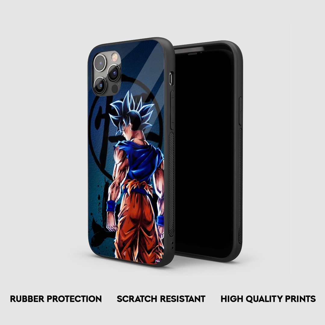 Side view of Comic Goku Silicone Armored Phone Case showing precise cutouts