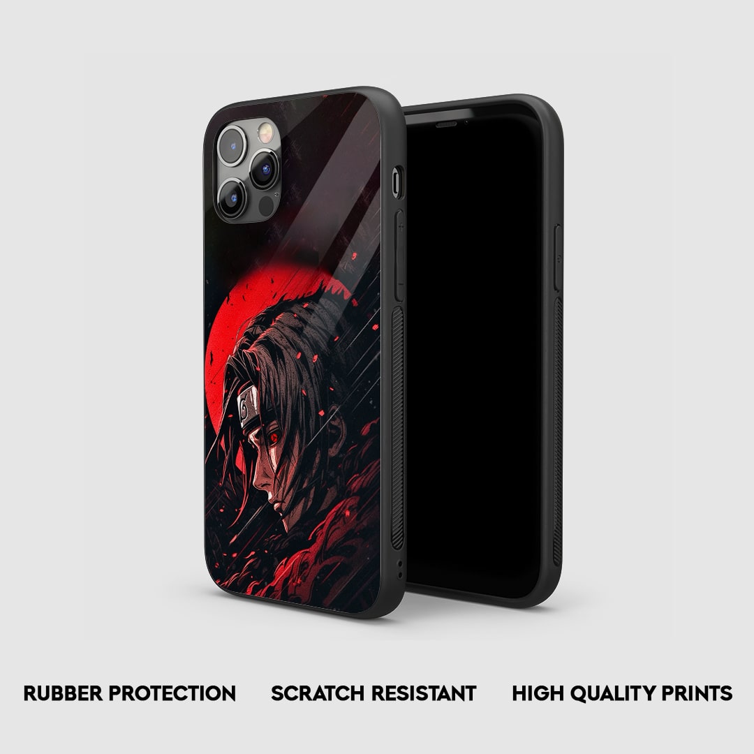 Side view of Itachi Uchiha Graphic Silicone Armored Phone Case showing precise cutouts