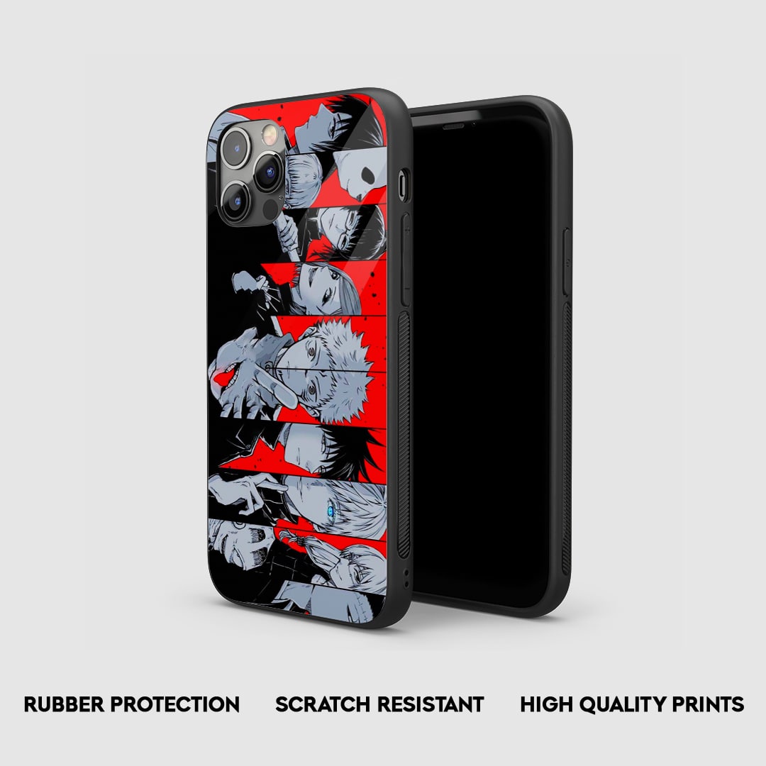 Side view of Jujutsu Kaisen Side Scroll Silicone Armored Phone Case showing precise cutouts