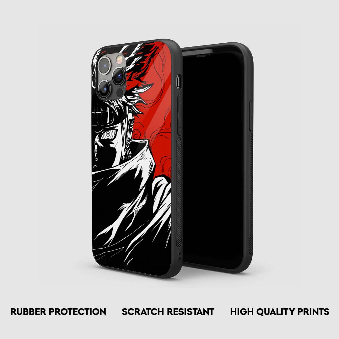 Side view of Nagato Pain Silicone Armored Phone Case showing precise cutouts