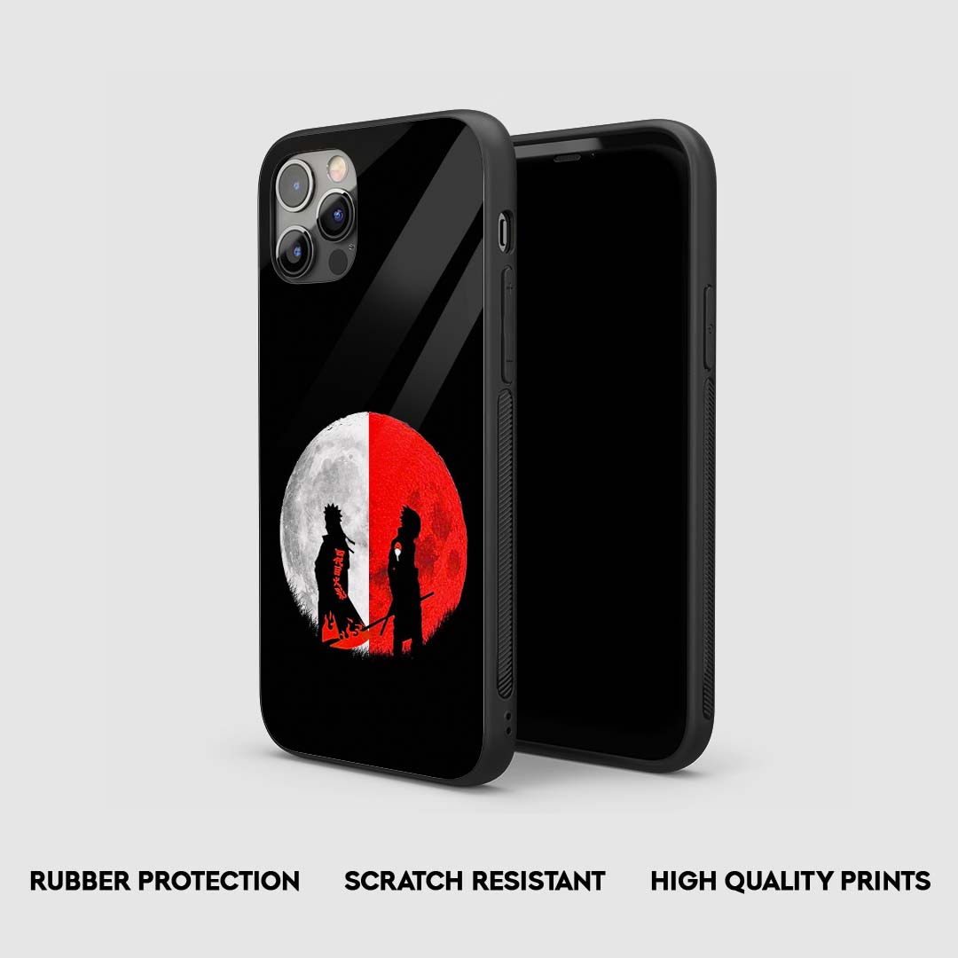 Side view of Naruto Sasuke Moon Silicone Armored Phone Case showing precise cutouts