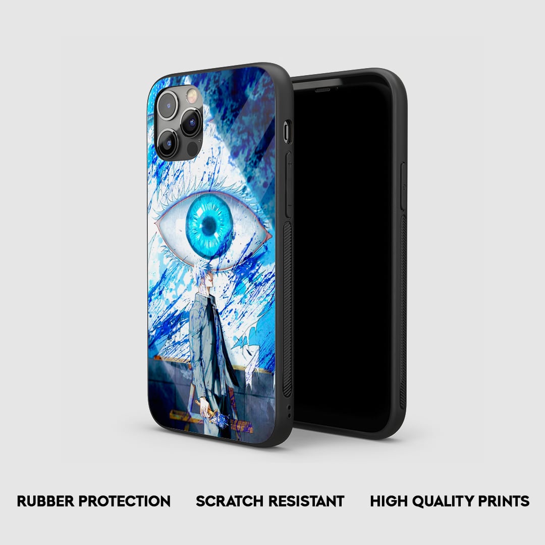 Side view of Satoru Gojo Blue Eye Silicone Armored Phone Case showing precise cutouts