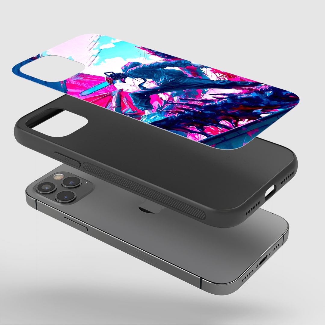 Close-up of durable Skyline Slayer silicone phone cover