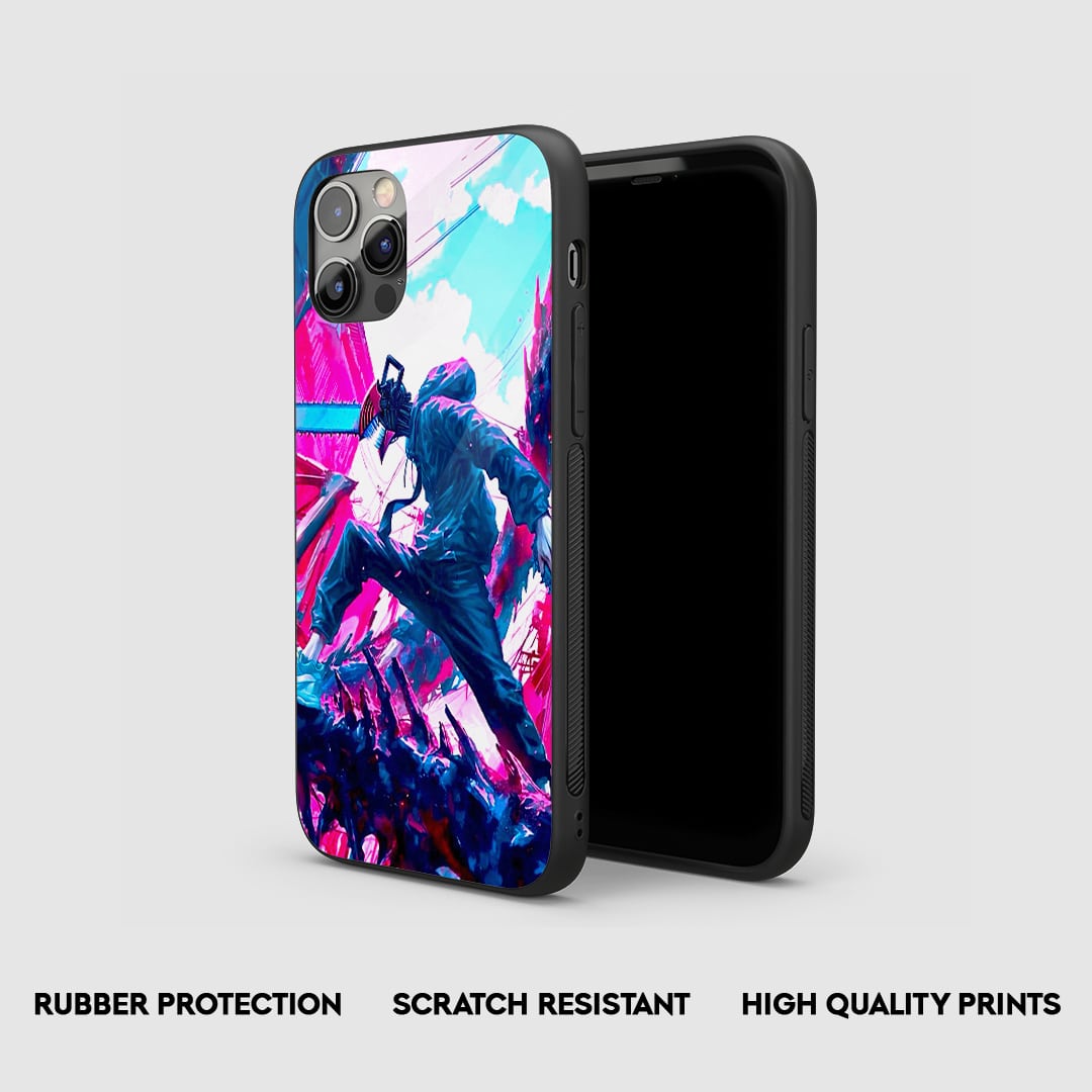 Side angle of Skyline Slayer anime armored phone case
