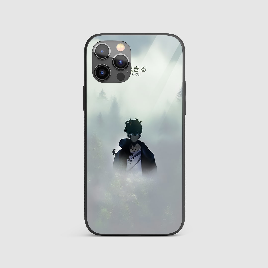Glowing Blue Eyes Silicone Armored Phone Case front view with bright eye design