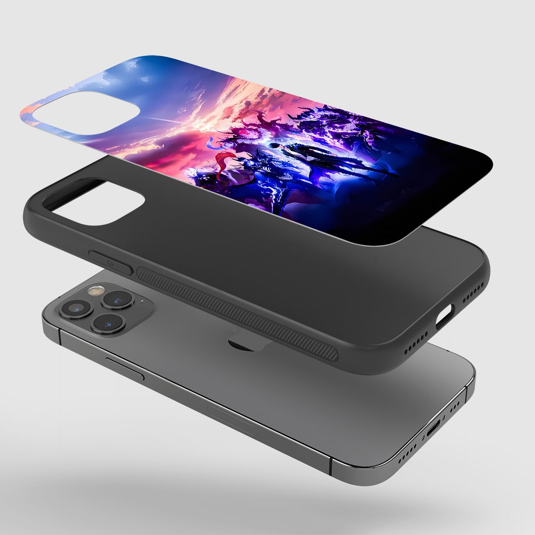 Angled view of Scene Silicone Armored Case highlighting cinematic design.